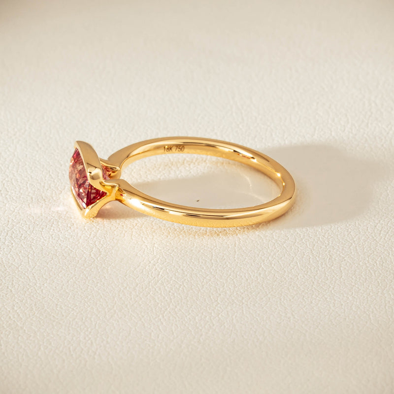 18ct Yellow Gold 1.75ct Pink Sapphire Elle Ring - Ring - Walker & Hall
