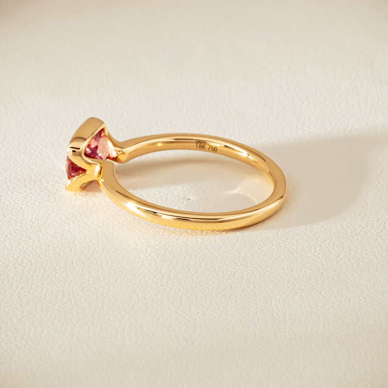 18ct Yellow Gold 1.75ct Pink Sapphire Elle Ring - Ring - Walker & Hall