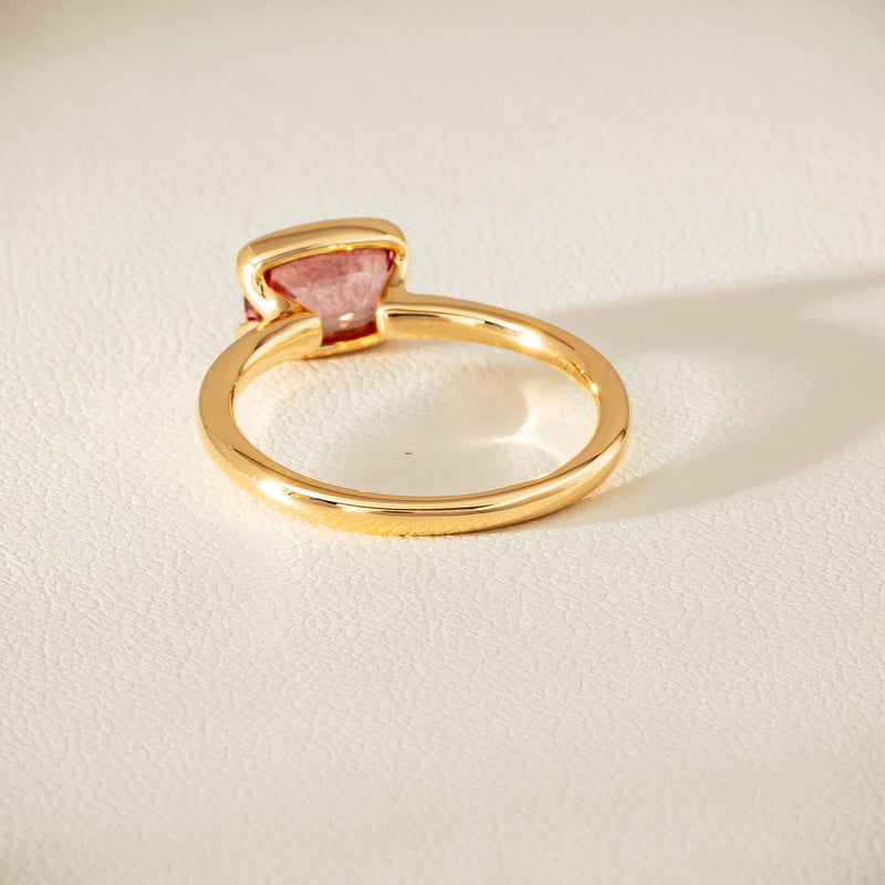 18ct Yellow Gold 1.75ct Pink Sapphire Elle Ring - Ring - Walker & Hall