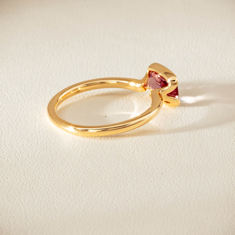 18ct Yellow Gold 1.75ct Pink Sapphire Elle Ring - Ring - Walker & Hall