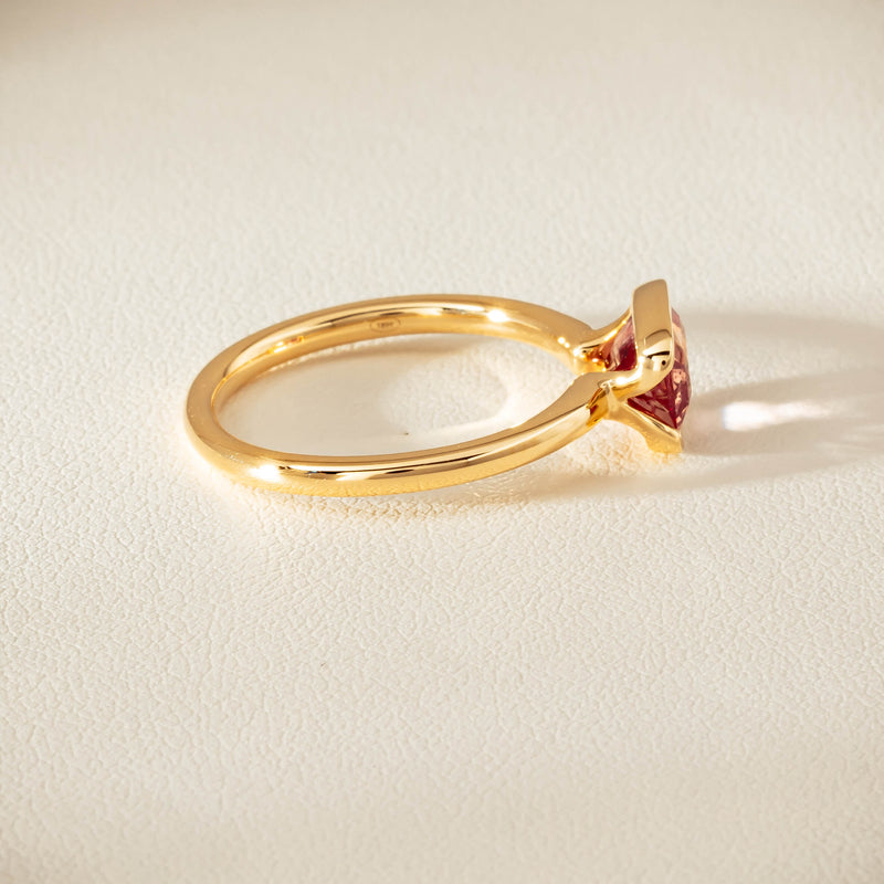 18ct Yellow Gold 1.75ct Pink Sapphire Elle Ring - Ring - Walker & Hall