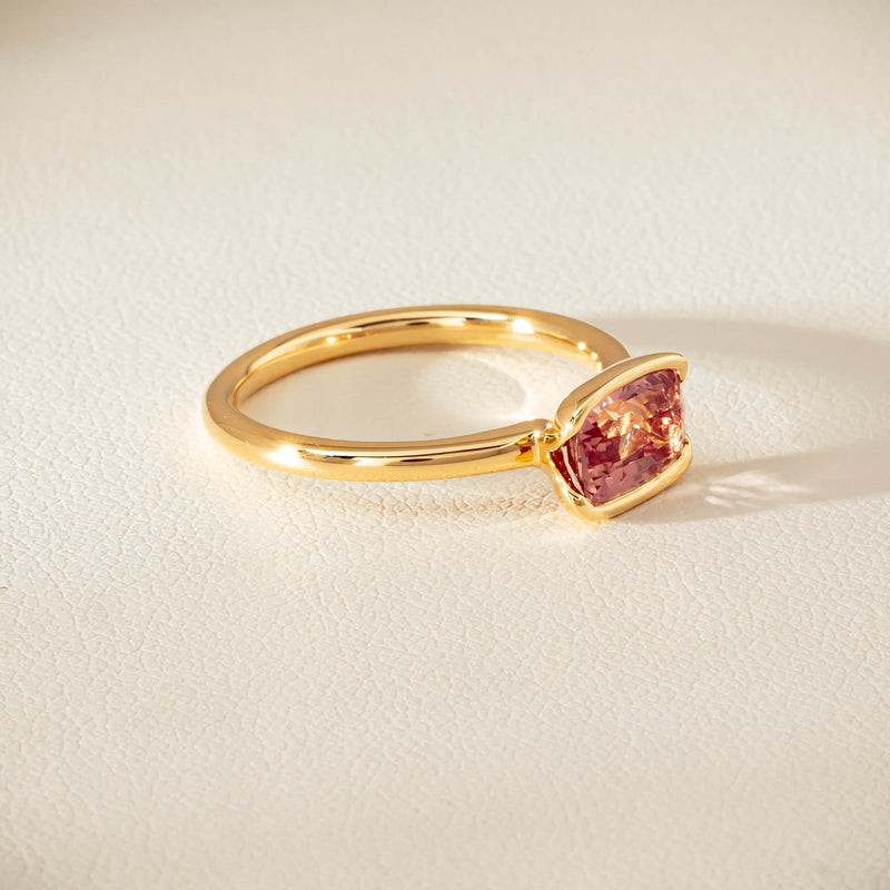 18ct Yellow Gold 1.75ct Pink Sapphire Elle Ring - Ring - Walker & Hall