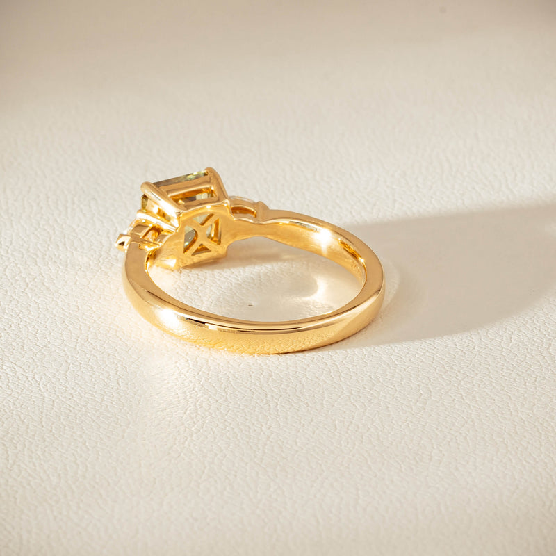 18ct Yellow Gold 1.56ct Green Sapphire & Diamond Ayla Ring - Ring - Walker & Hall