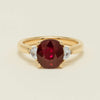 18ct Yellow Gold 3.39ct Ruby & Shield-Cut Diamond Ring - Ring - Walker & Hall