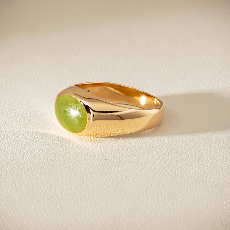 Deja Vu 9ct Yellow Gold Greenstone Ring - Ring - Walker & Hall