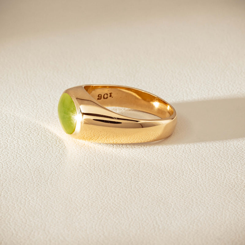 Deja Vu 9ct Yellow Gold Greenstone Ring - Ring - Walker & Hall