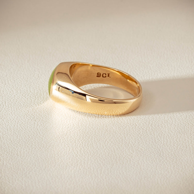 Deja Vu 9ct Yellow Gold Greenstone Ring - Ring - Walker & Hall