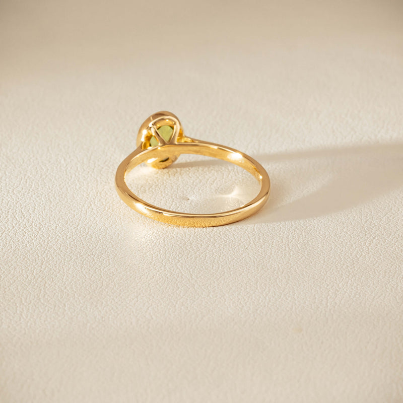 9ct Yellow Gold Peridot Iris Ring - Ring - Walker & Hall