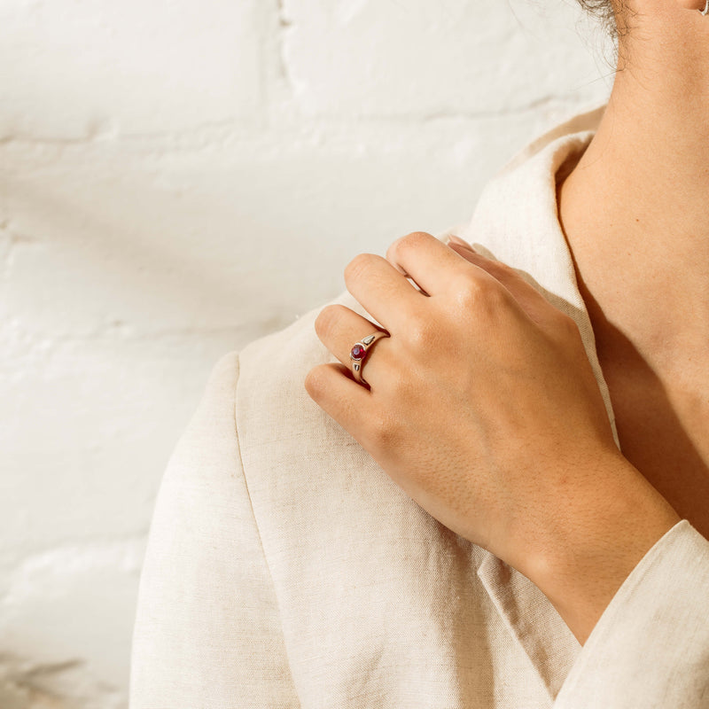 Deja Vu Platinum 1.01ct Ruby Solitaire Ring - Ring - Walker & Hall