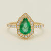 Deja Vu 18ct Yellow Gold 1.22ct Emerald & Diamond Ring - Ring - Walker & Hall