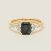 18ct Yellow Gold 1.52ct Teal Sapphire & Diamond Oriana Ring - Ring - Walker & Hall