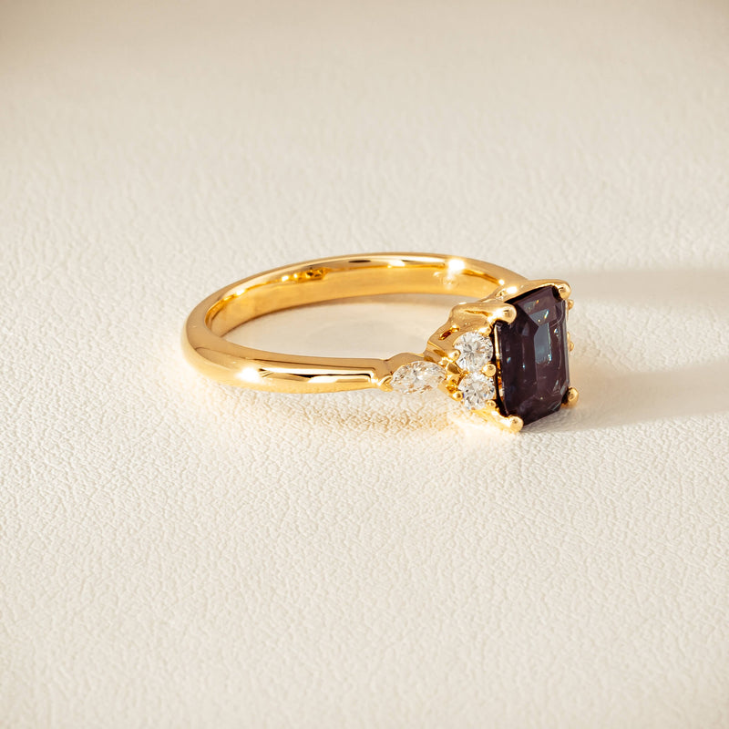 18ct Yellow Gold 1.52ct Teal Sapphire & Diamond Oriana Ring - Ring - Walker & Hall