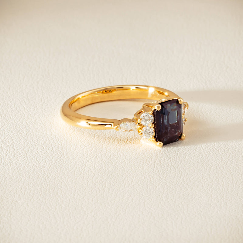 18ct Yellow Gold 1.52ct Teal Sapphire & Diamond Oriana Ring - Ring - Walker & Hall