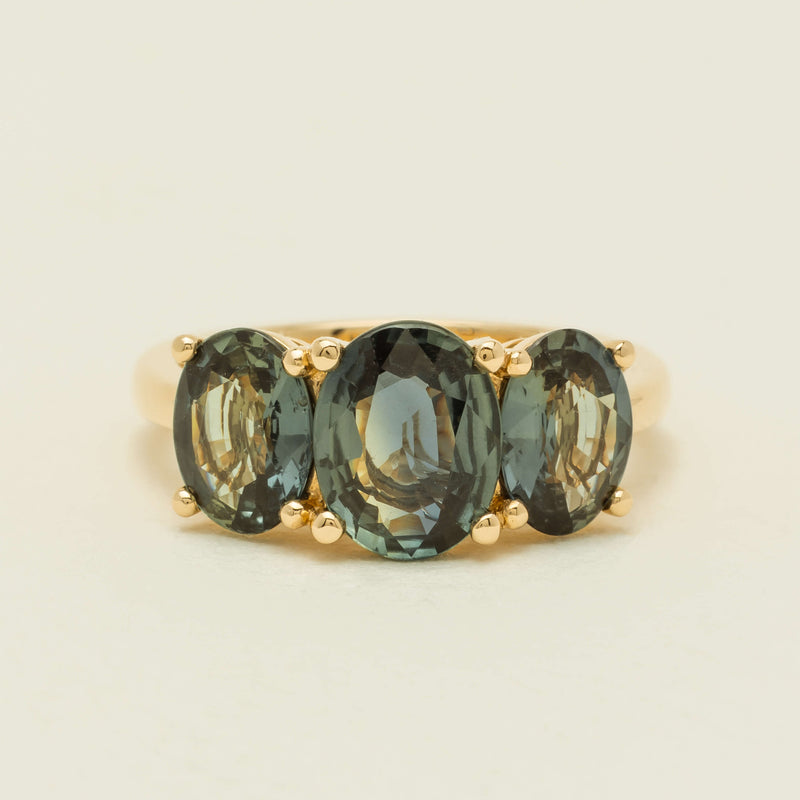 18ct Yellow Gold 4.47ct Green Sapphire Odyssey Ring - Ring - Walker & Hall
