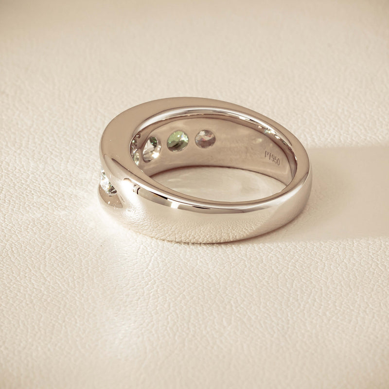 Platinum Green Sapphire & Diamond Eugenie Ring - Ring - Walker & Hall