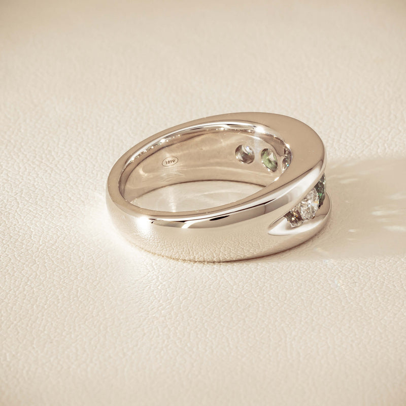 Platinum Green Sapphire & Diamond Eugenie Ring - Ring - Walker & Hall