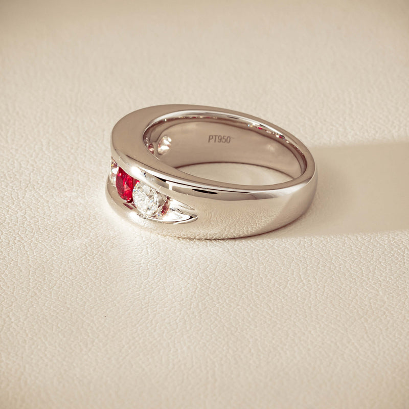 Platinum Ruby & Diamond Eugenie Ring - Ring - Walker & Hall
