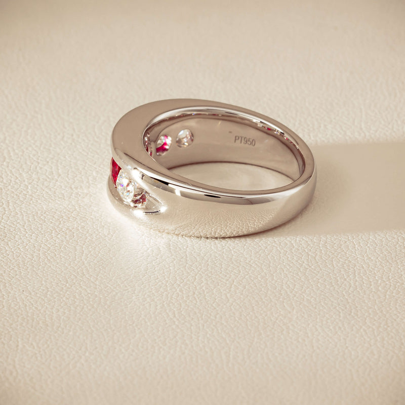 Platinum Ruby & Diamond Eugenie Ring - Ring - Walker & Hall