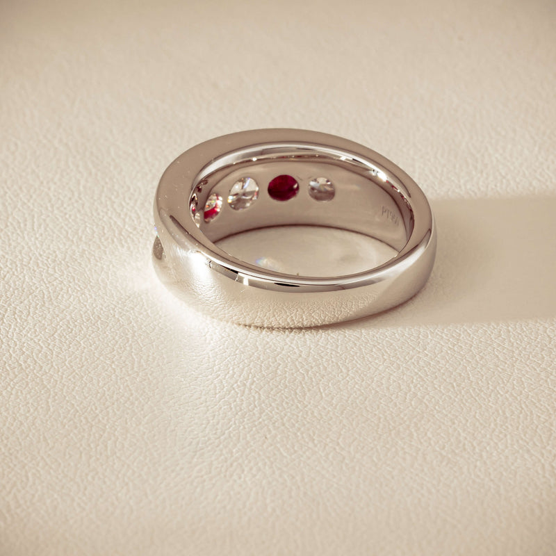 Platinum Ruby & Diamond Eugenie Ring - Ring - Walker & Hall