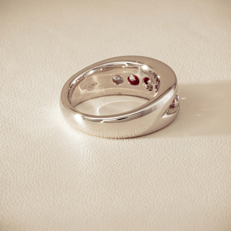 Platinum Ruby & Diamond Eugenie Ring - Ring - Walker & Hall