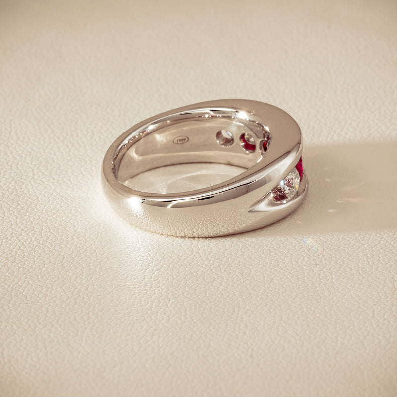 Platinum Ruby & Diamond Eugenie Ring - Ring - Walker & Hall
