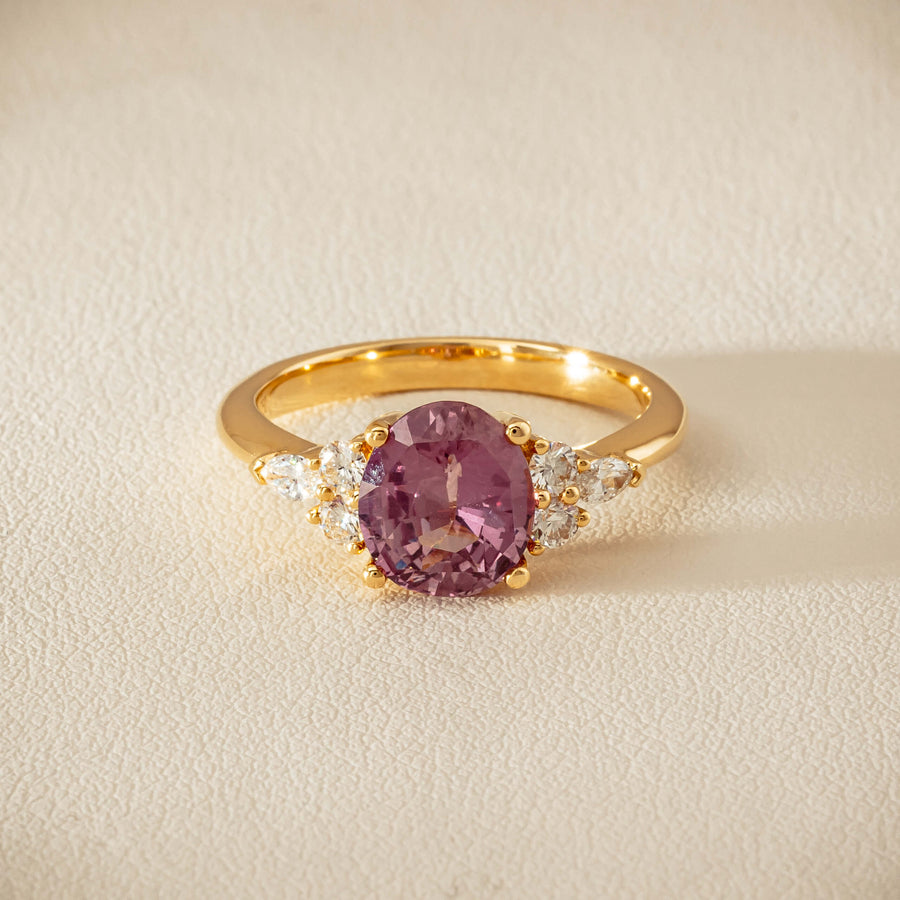 18ct Yellow Gold 2.49ct Padparadscha Sapphire Oriana Ring - Ring - Walker & Hall