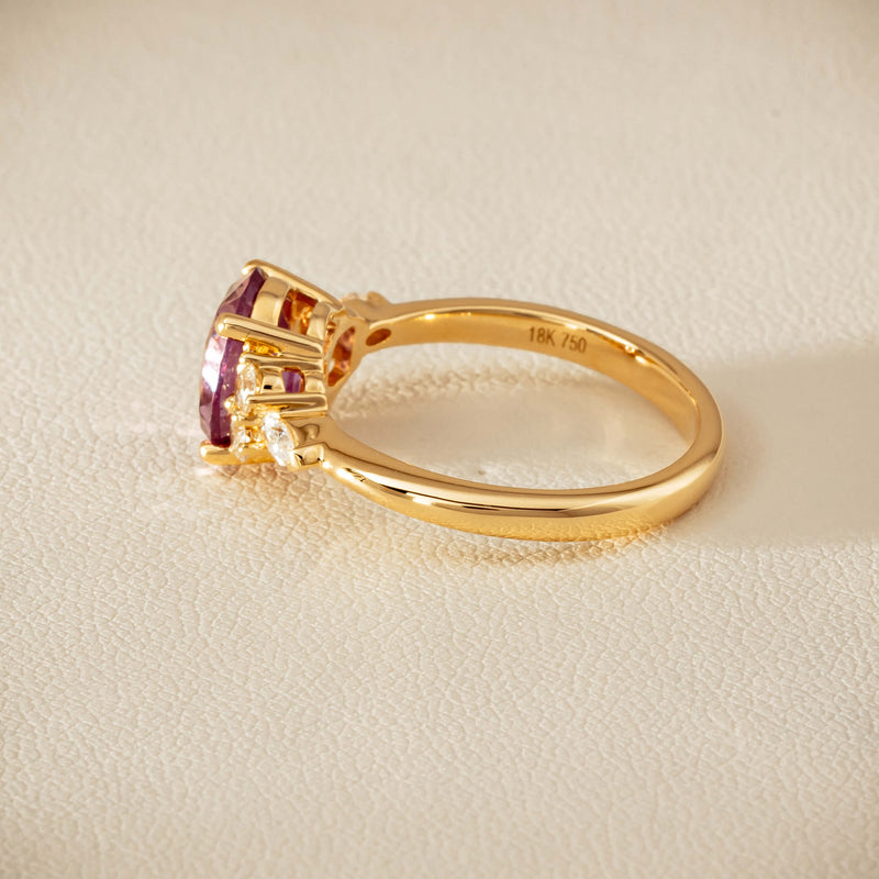 18ct Yellow Gold 2.49ct Padparadscha Sapphire Oriana Ring - Ring - Walker & Hall