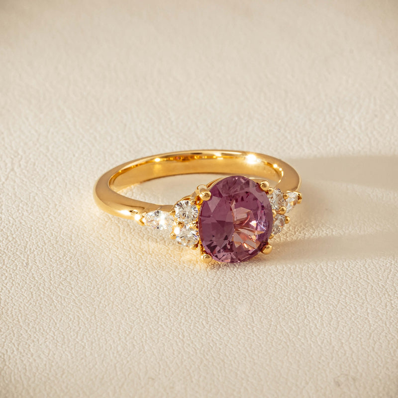 18ct Yellow Gold 2.49ct Padparadscha Sapphire Oriana Ring - Ring - Walker & Hall