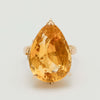Deja Vu 18ct Rose Gold 5.50ct Pear Citrine Ring