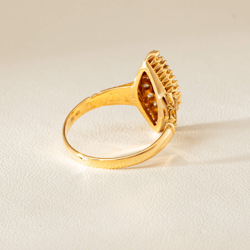 Deja Vu 18ct Yellow Gold .50ct Sapphire Marquise Ring - Ring - Walker & Hall