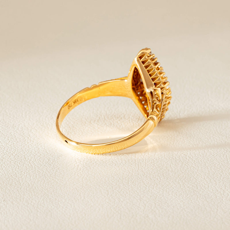 Deja Vu 18ct Yellow Gold .50ct Sapphire Marquise Ring - Ring - Walker & Hall