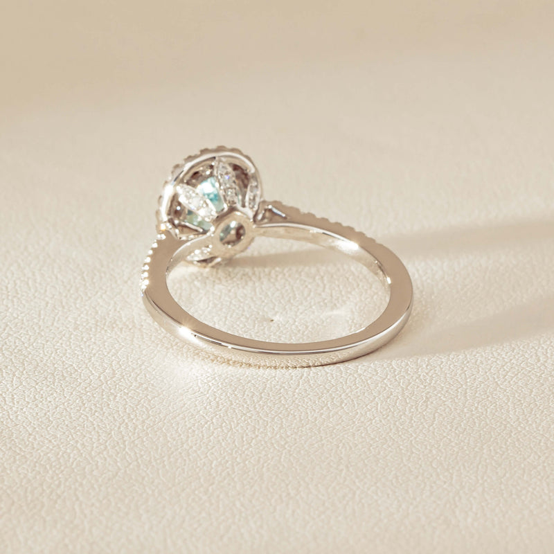 18ct White Gold 1.15ct Aquamarine & Diamond Sierra Ring - Ring - Walker & Hall