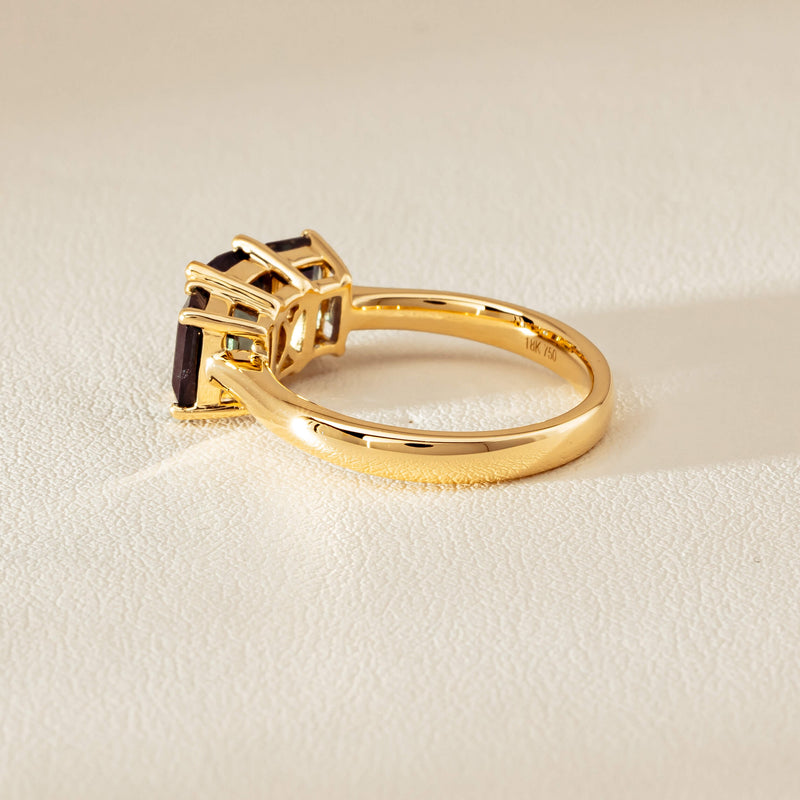 18ct Yellow Gold 3.69ct Green Sapphire Odyssey Ring - Ring - Walker & Hall