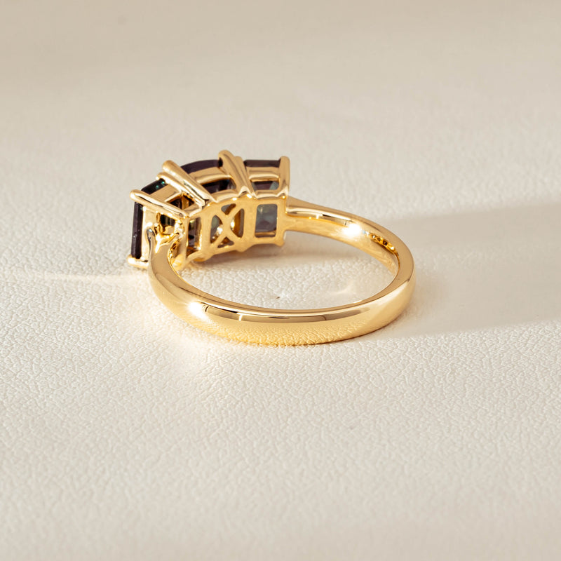 18ct Yellow Gold 3.69ct Green Sapphire Odyssey Ring - Ring - Walker & Hall