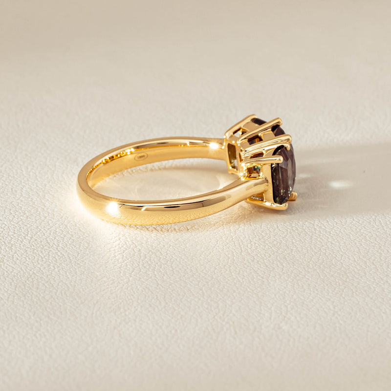 18ct Yellow Gold 3.69ct Green Sapphire Odyssey Ring - Ring - Walker & Hall