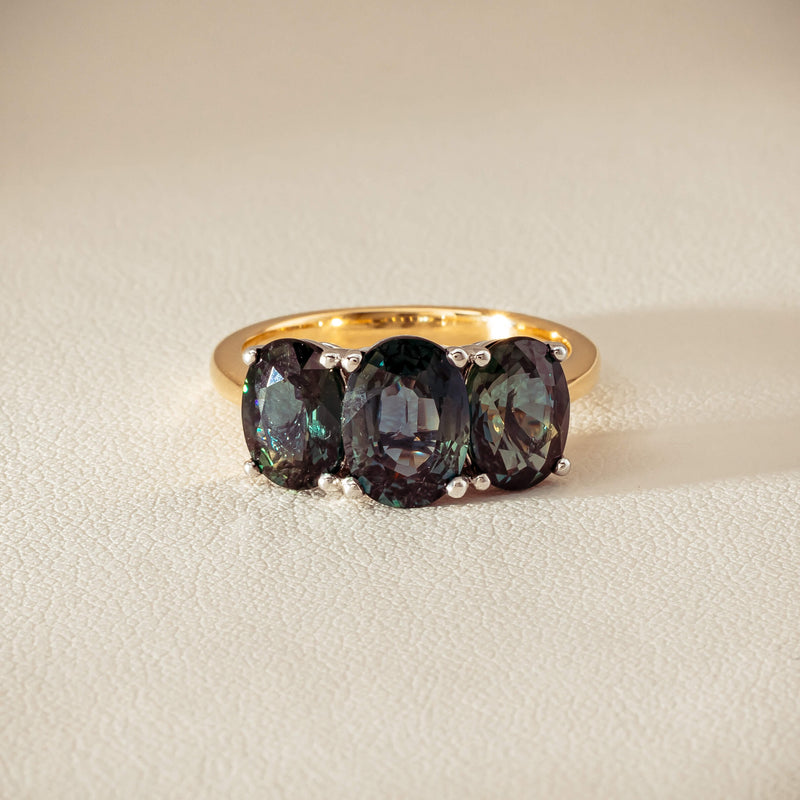 18ct Yellow Gold 5.58ct Green Sapphire Odyssey Ring - Ring - Walker & Hall