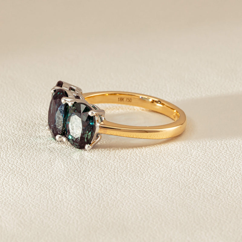 18ct Yellow Gold 5.58ct Green Sapphire Odyssey Ring - Ring - Walker & Hall