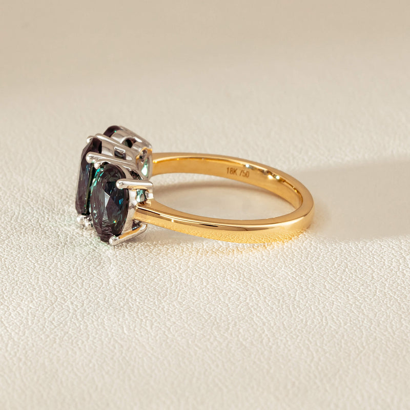 18ct Yellow Gold 5.58ct Green Sapphire Odyssey Ring - Ring - Walker & Hall