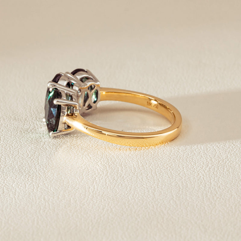 18ct Yellow Gold 5.58ct Green Sapphire Odyssey Ring - Ring - Walker & Hall
