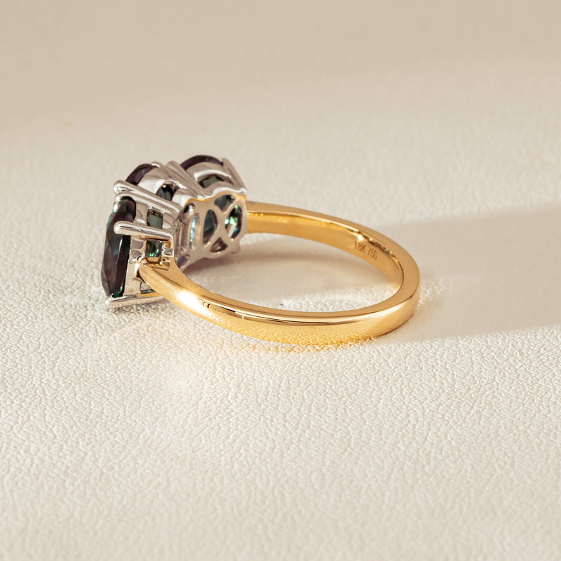 18ct Yellow Gold 5.58ct Green Sapphire Odyssey Ring - Ring - Walker & Hall
