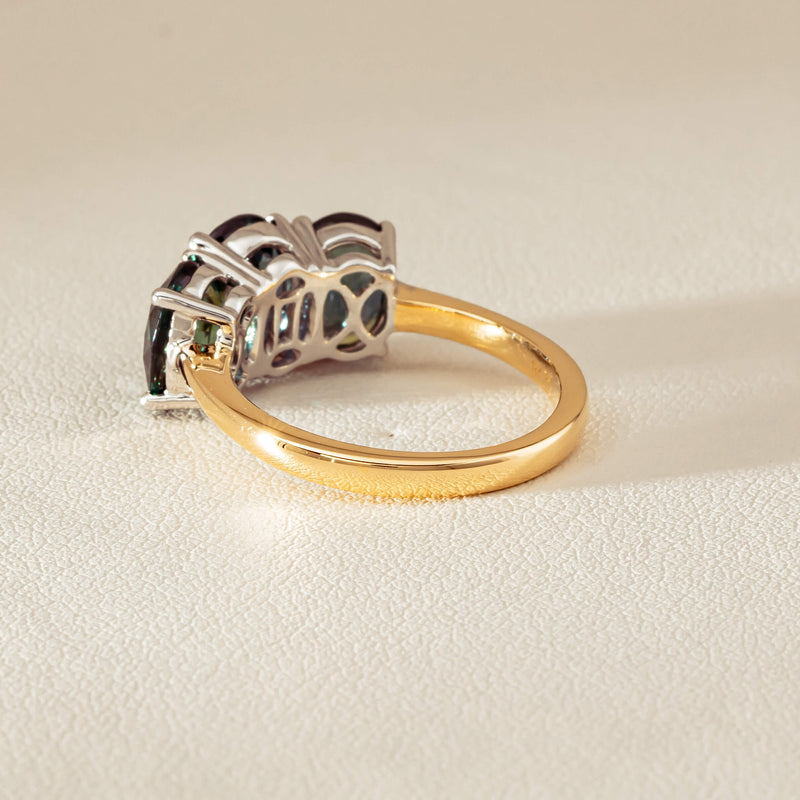 18ct Yellow Gold 5.58ct Green Sapphire Odyssey Ring - Ring - Walker & Hall