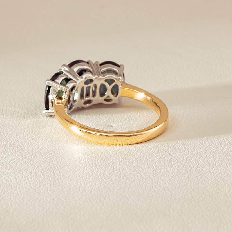 18ct Yellow Gold 5.58ct Green Sapphire Odyssey Ring - Ring - Walker & Hall