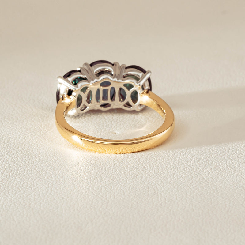 18ct Yellow Gold 5.58ct Green Sapphire Odyssey Ring - Ring - Walker & Hall