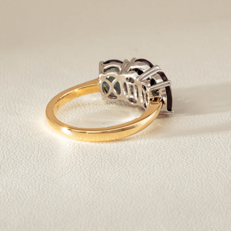 18ct Yellow Gold 5.58ct Green Sapphire Odyssey Ring - Ring - Walker & Hall
