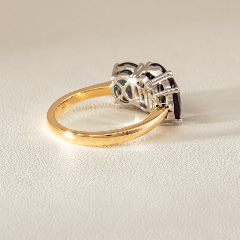 18ct Yellow Gold 5.58ct Green Sapphire Odyssey Ring - Ring - Walker & Hall