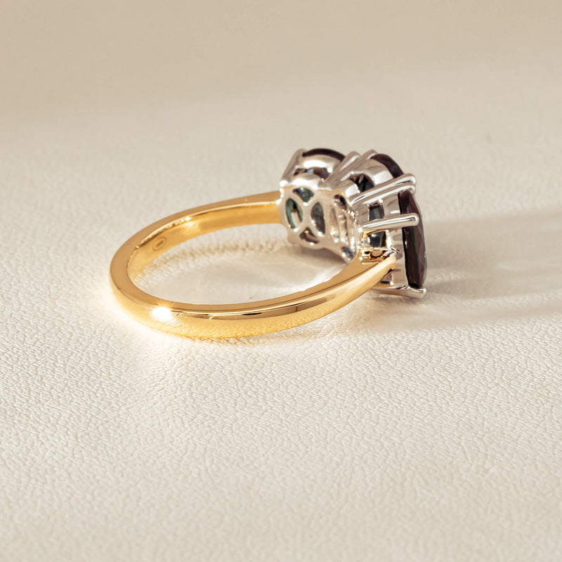 18ct Yellow Gold 5.58ct Green Sapphire Odyssey Ring - Ring - Walker & Hall