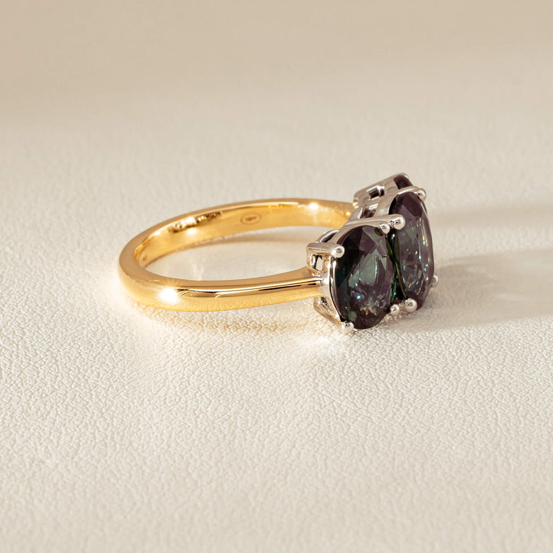18ct Yellow Gold 5.58ct Green Sapphire Odyssey Ring - Ring - Walker & Hall