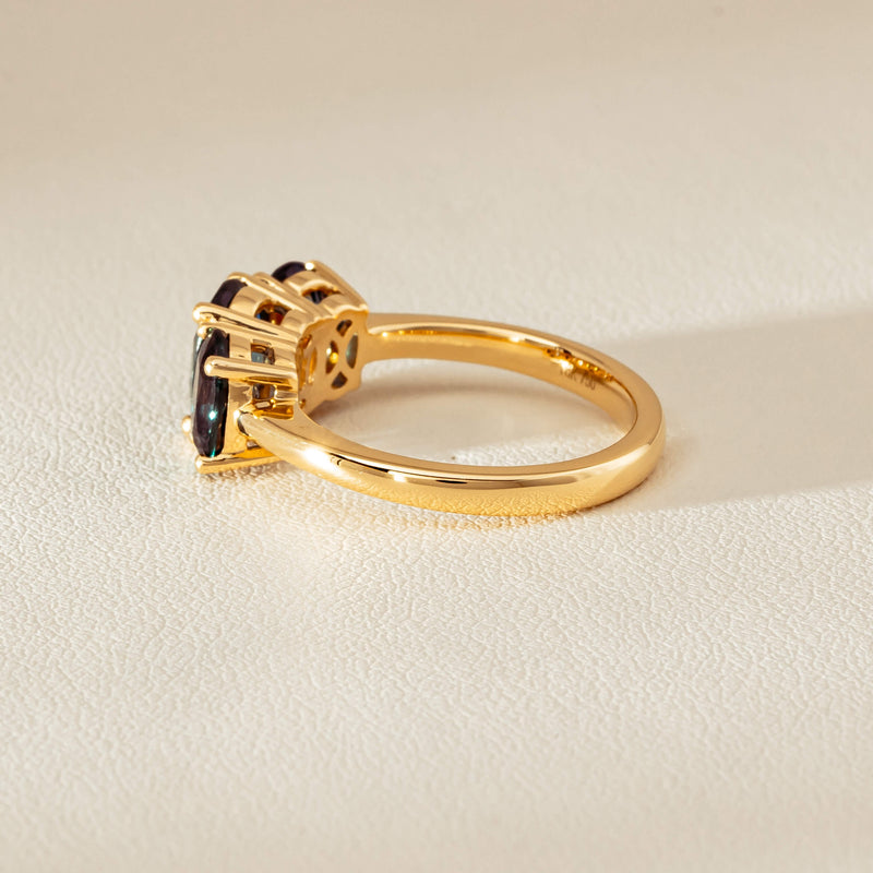 18ct Yellow Gold 3.60ct Green Sapphire Odyssey Ring - Ring - Walker & Hall
