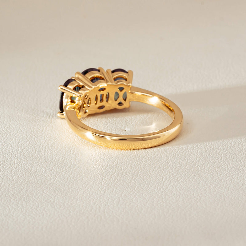 18ct Yellow Gold 3.60ct Green Sapphire Odyssey Ring - Ring - Walker & Hall