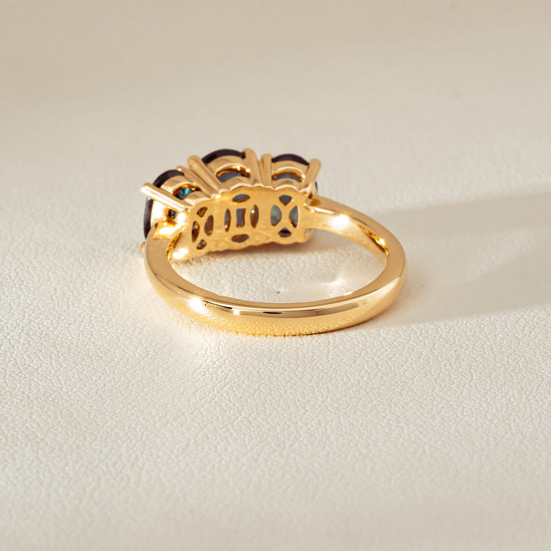 18ct Yellow Gold 3.60ct Green Sapphire Odyssey Ring - Ring - Walker & Hall